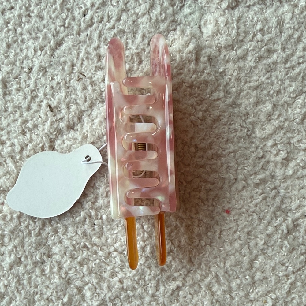 Pink and Cream Hair Claw - Picture 8 of 15